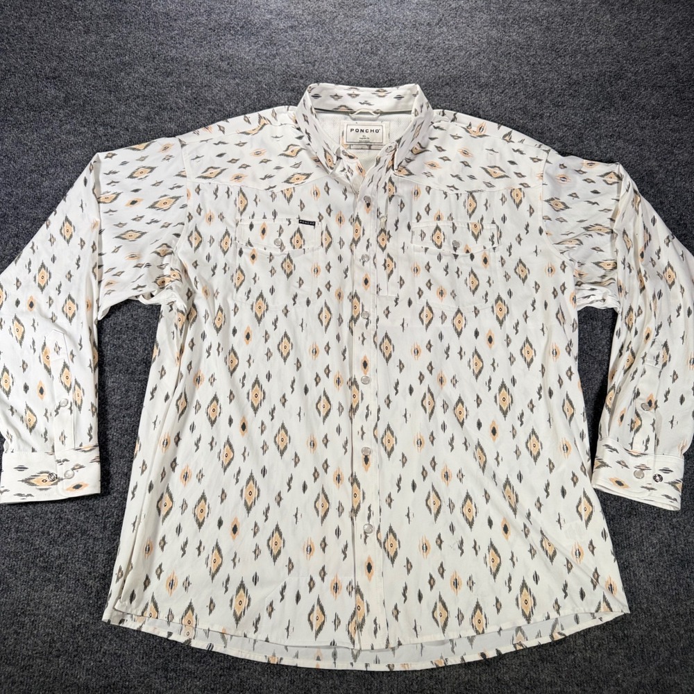 Poncho The Diamond‎ Back Long Sleeve Performance Shirt XL Regular Fit
